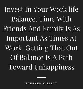 invest in your work life balance