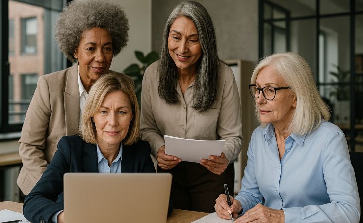 experienced entrepreneurs in an office environment